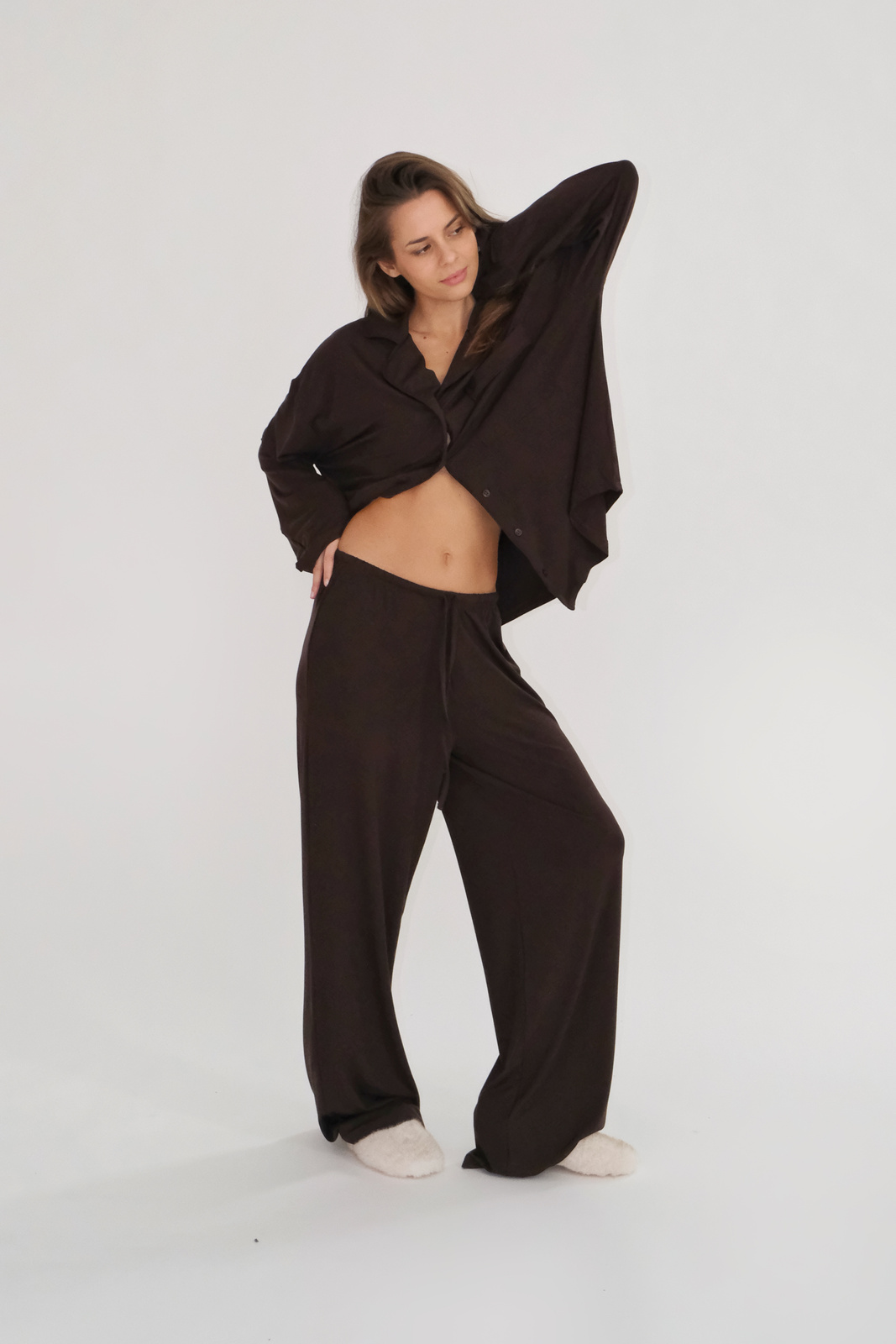 Spodnie Erin Brązowe