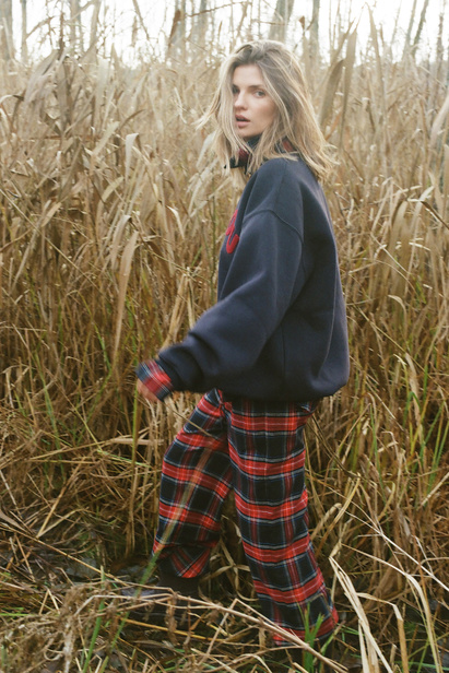 Spodnie Stella Czerwona Kratka