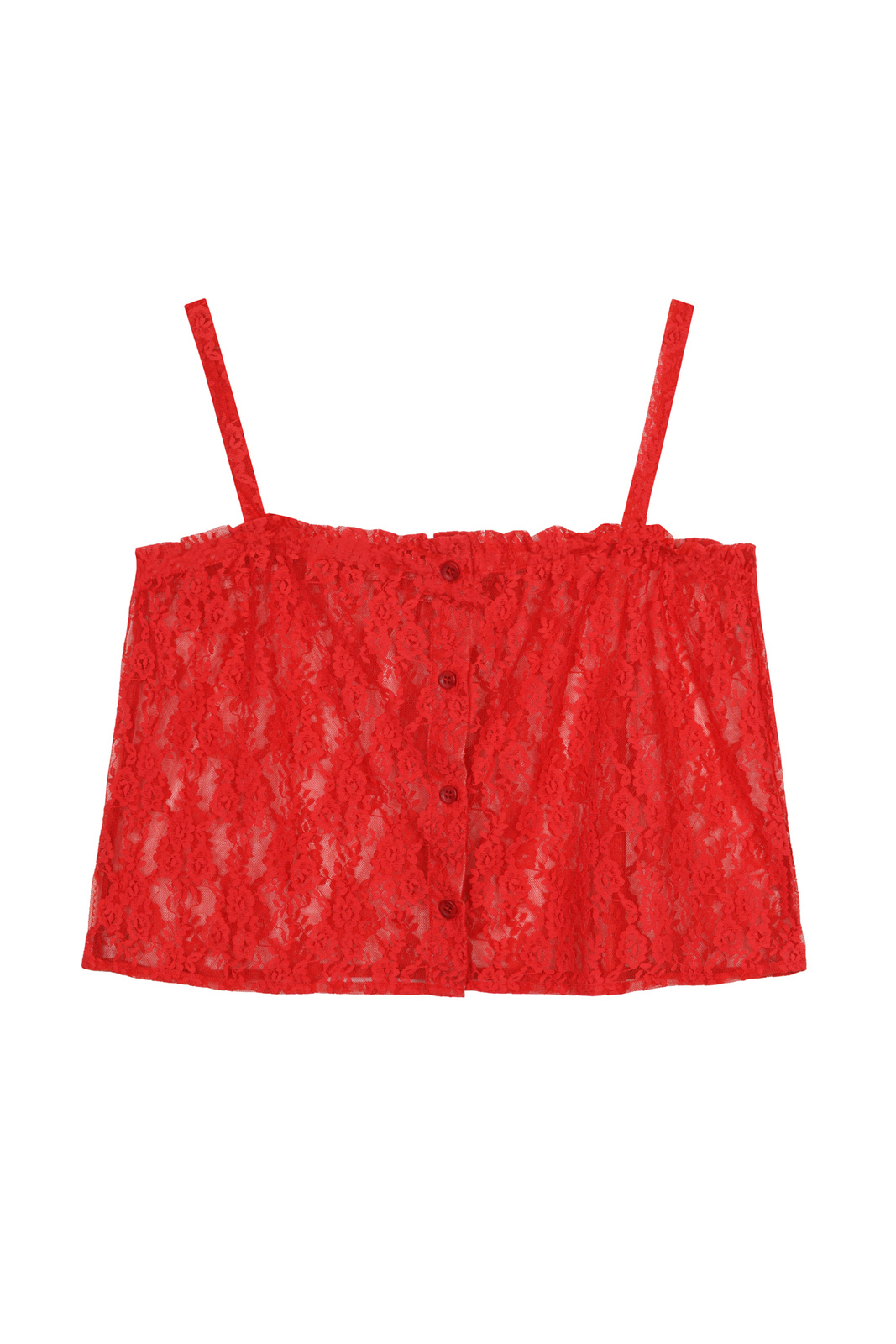 Koronkowy Top Polly Czerwony