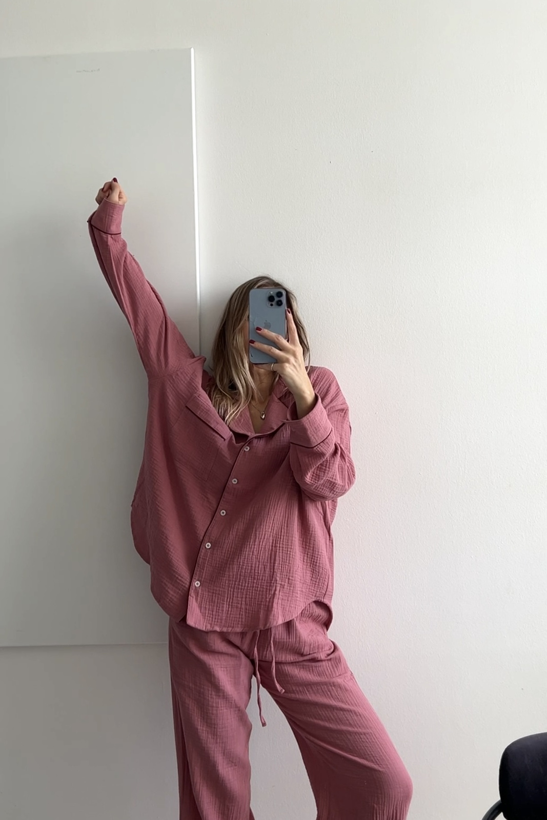 Muślinowa Koszula Taylor Brudny Róż