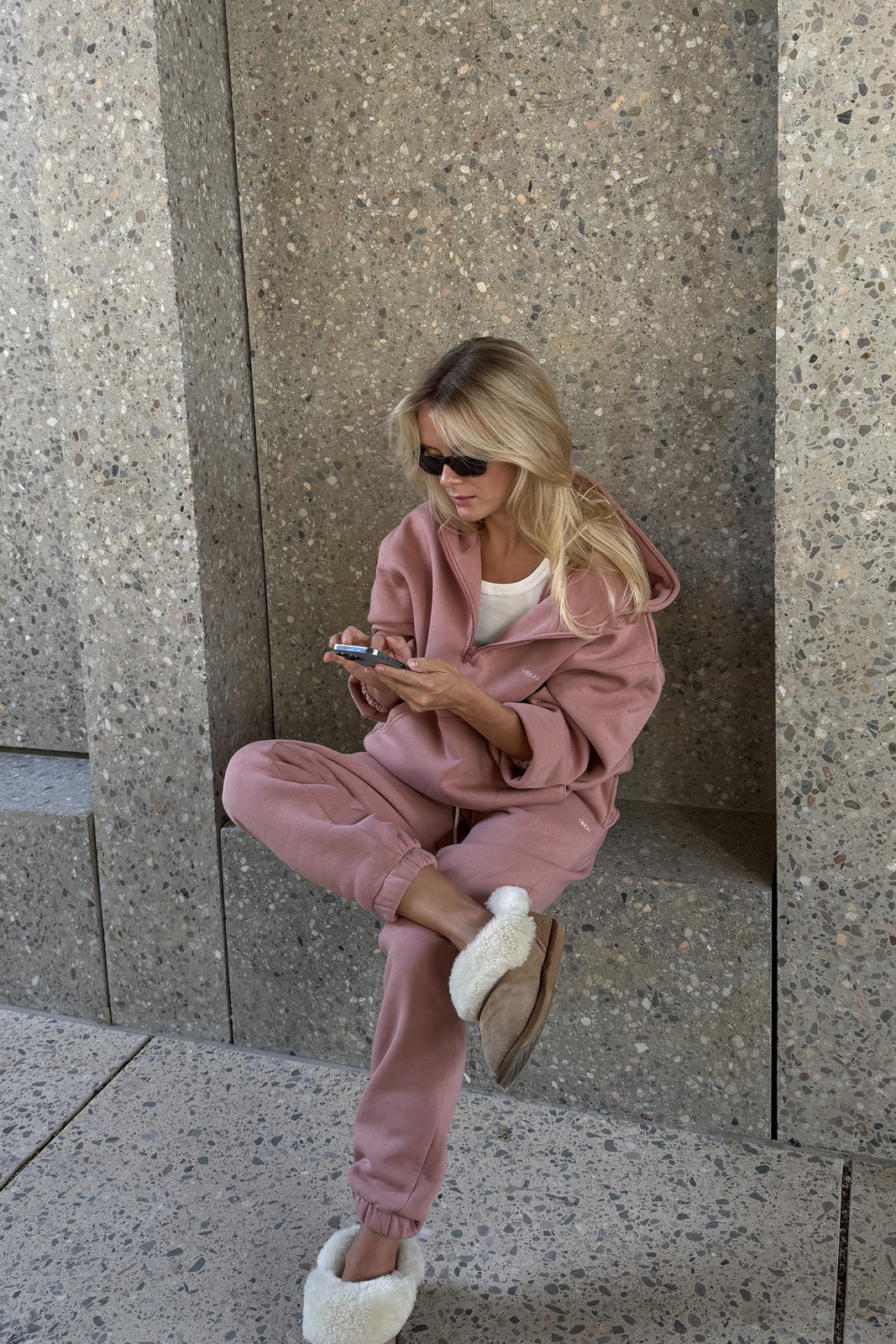 Bluza Alex Brudny Róż z Ociepleniem