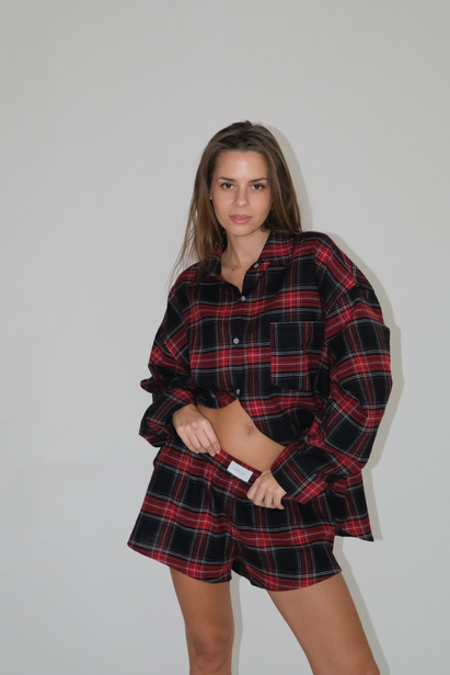 Szorty Kristen Czerwona Kratka