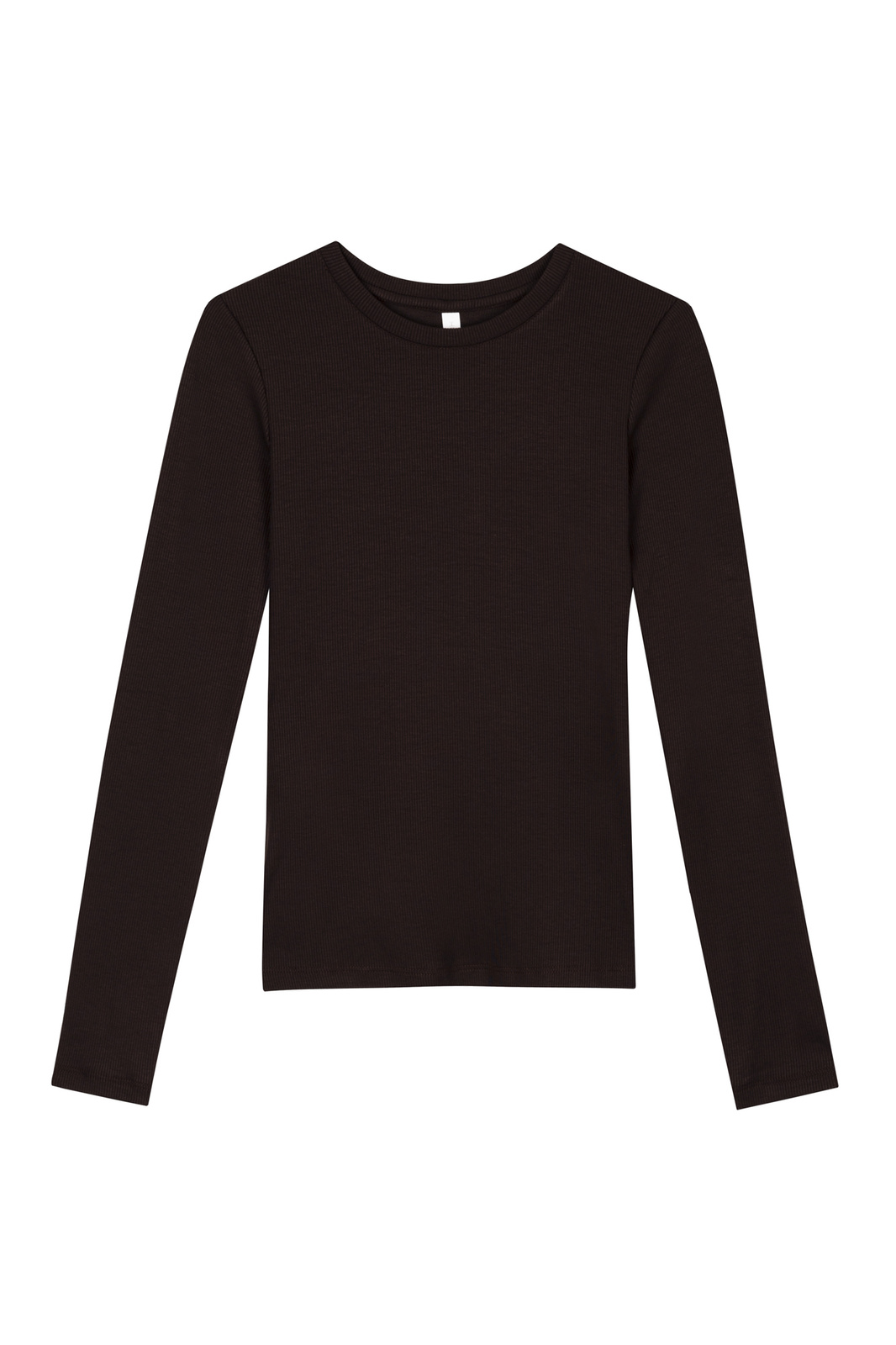 Longsleeve Ivy Drobny Prążek Brązowy