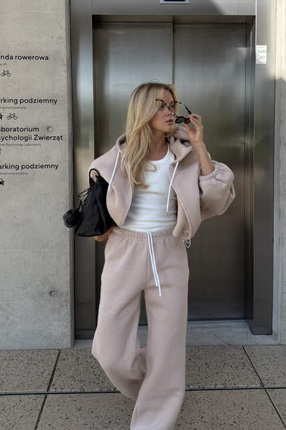 Bluza Rene Beżowa z Ociepleniem