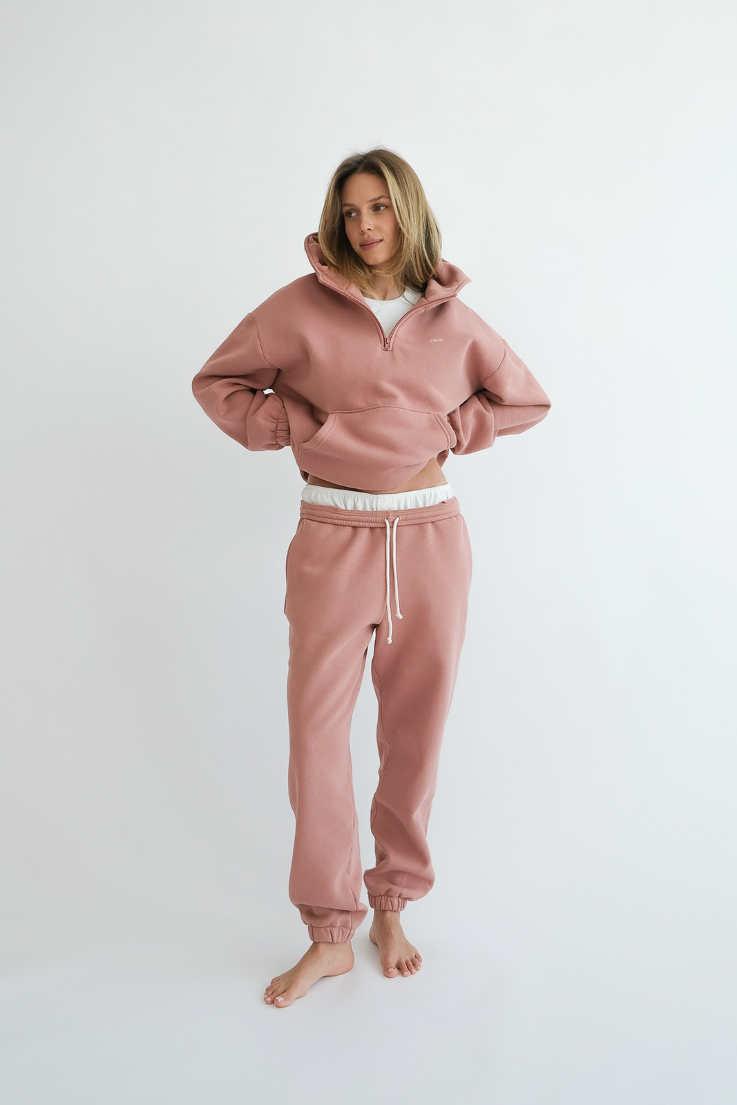 Bluza Alex Brudny Róż z Ociepleniem