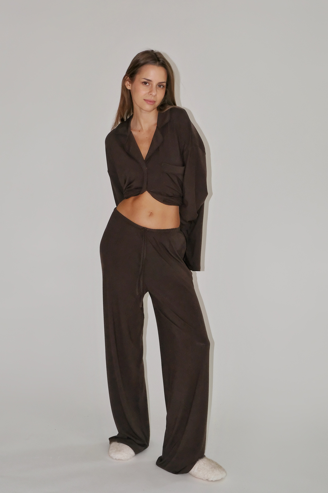 Spodnie Erin Brązowe