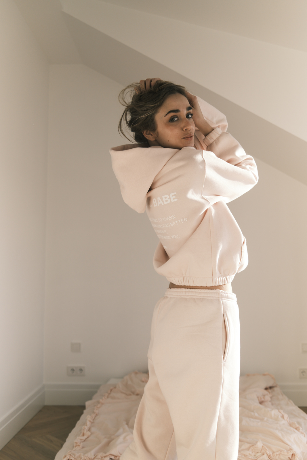 Bluza Abby Jasny Różowy Ocieplana