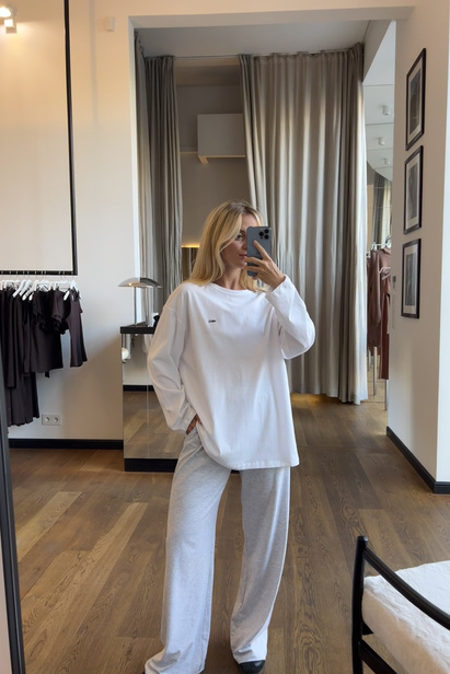 Longsleeve Kelly Biały