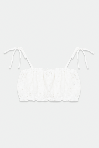 Top Grace Biały w Kwiatki