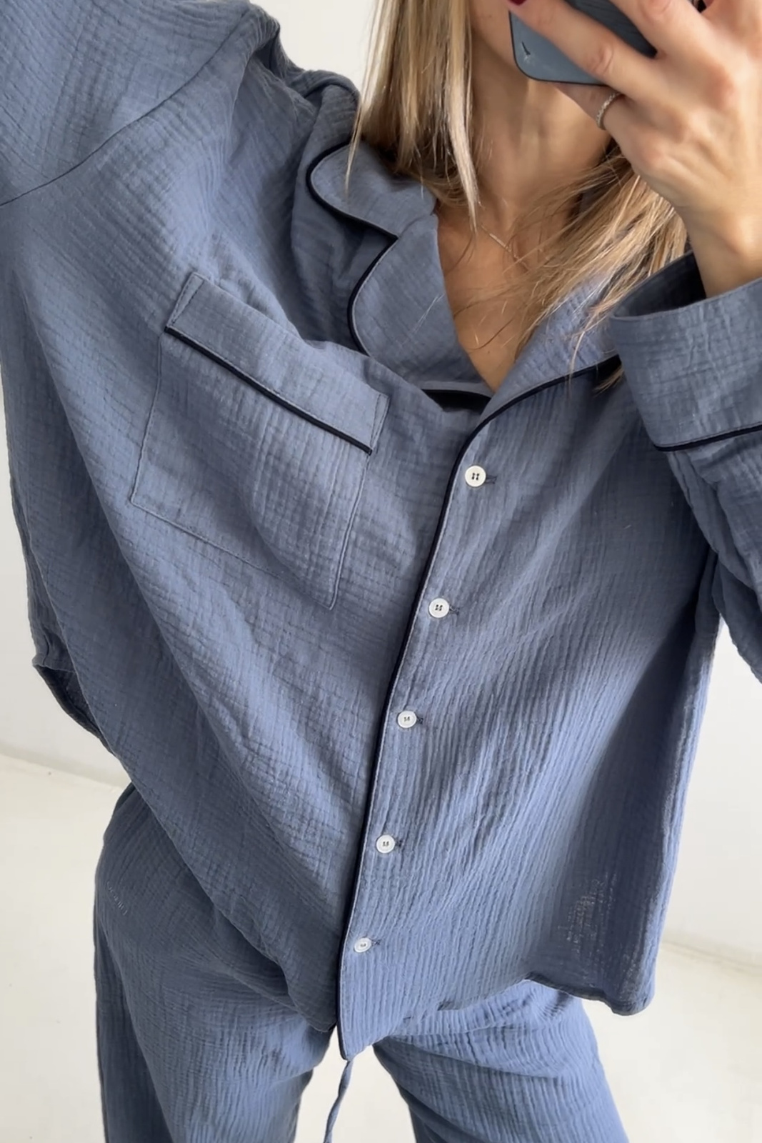 Muślinowa Koszula Taylor Blue Denim