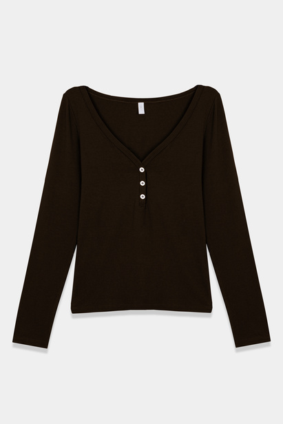 Longsleeve Miley Brązowy