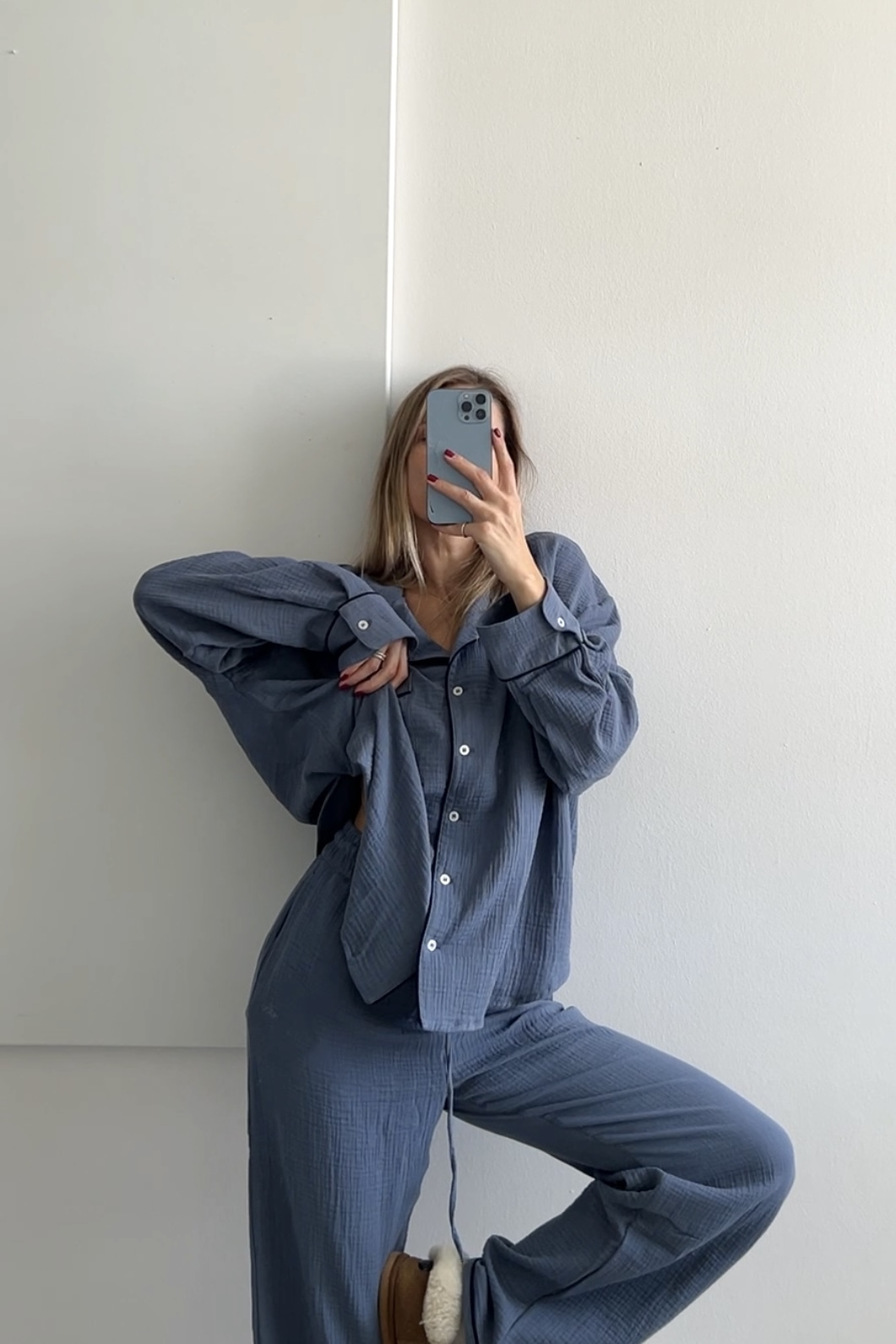 Muślinowa Koszula Taylor Blue Denim