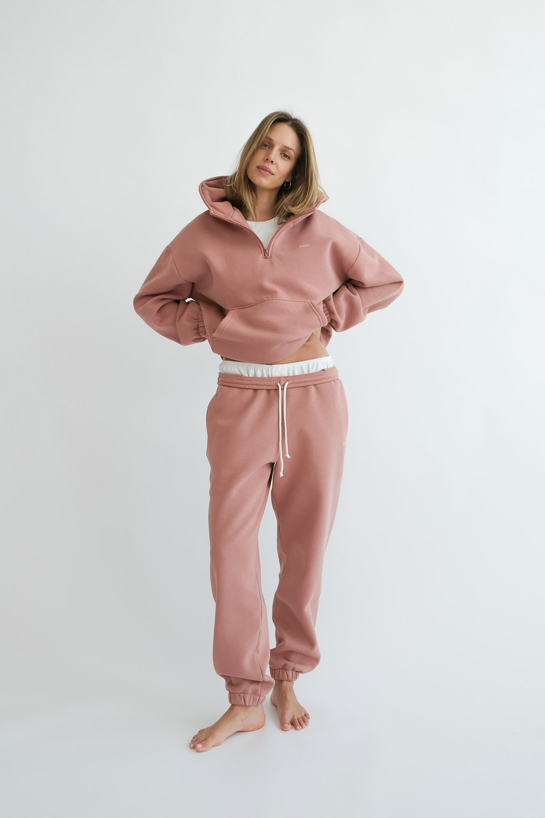 Bluza Alex Brudny Róż z Ociepleniem