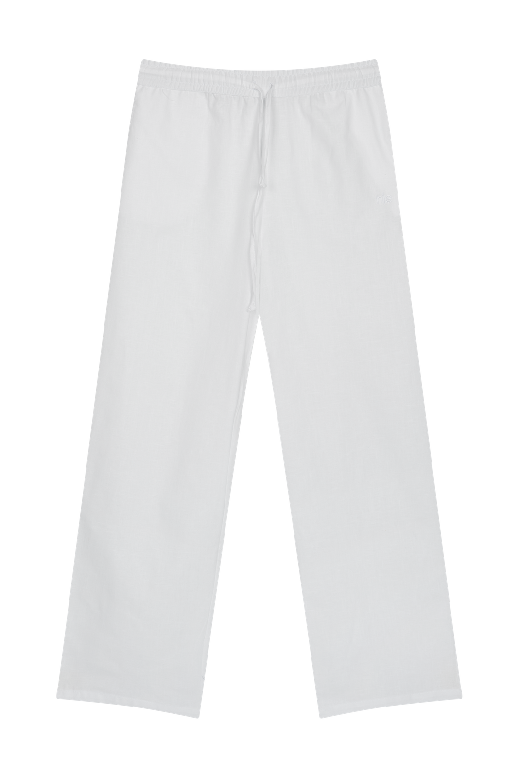 Spodnie z Szerokimi Nogawkami Białe
