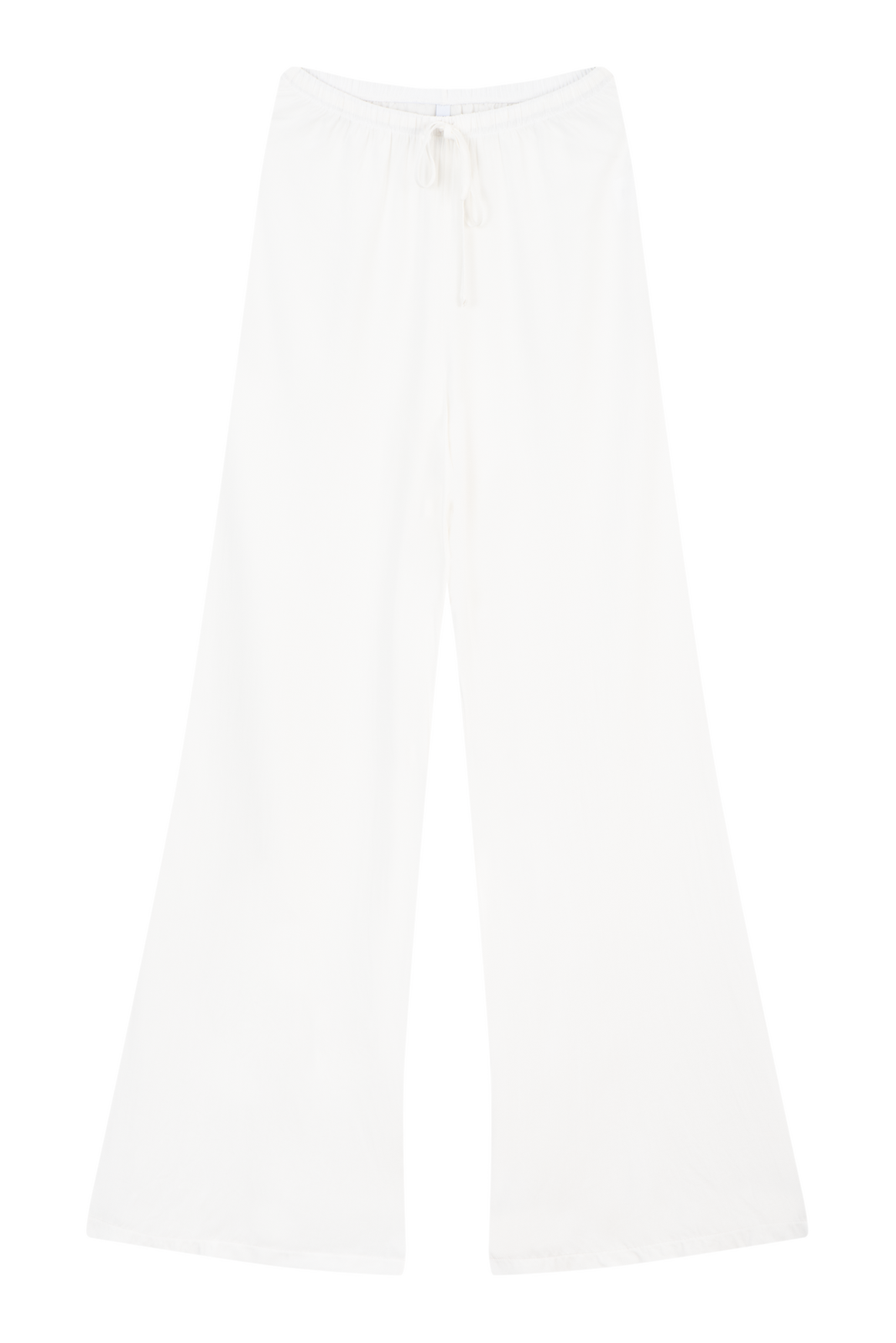 Szerokie Spodnie do Spania Białe