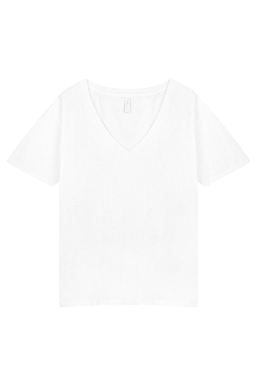 T-shirt V-neck Biały